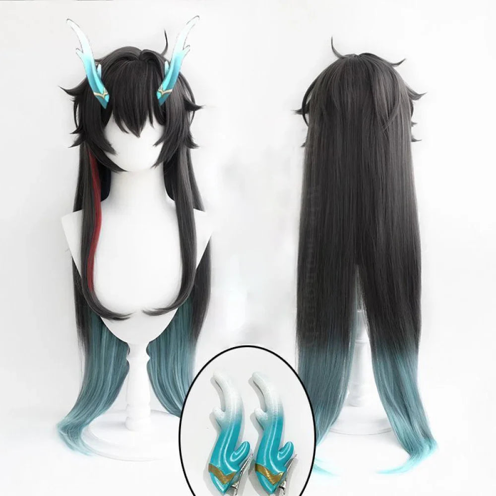Honkai Starrail  Danheng Imbibitor Lunae Cosplay Wig Ponytail Included